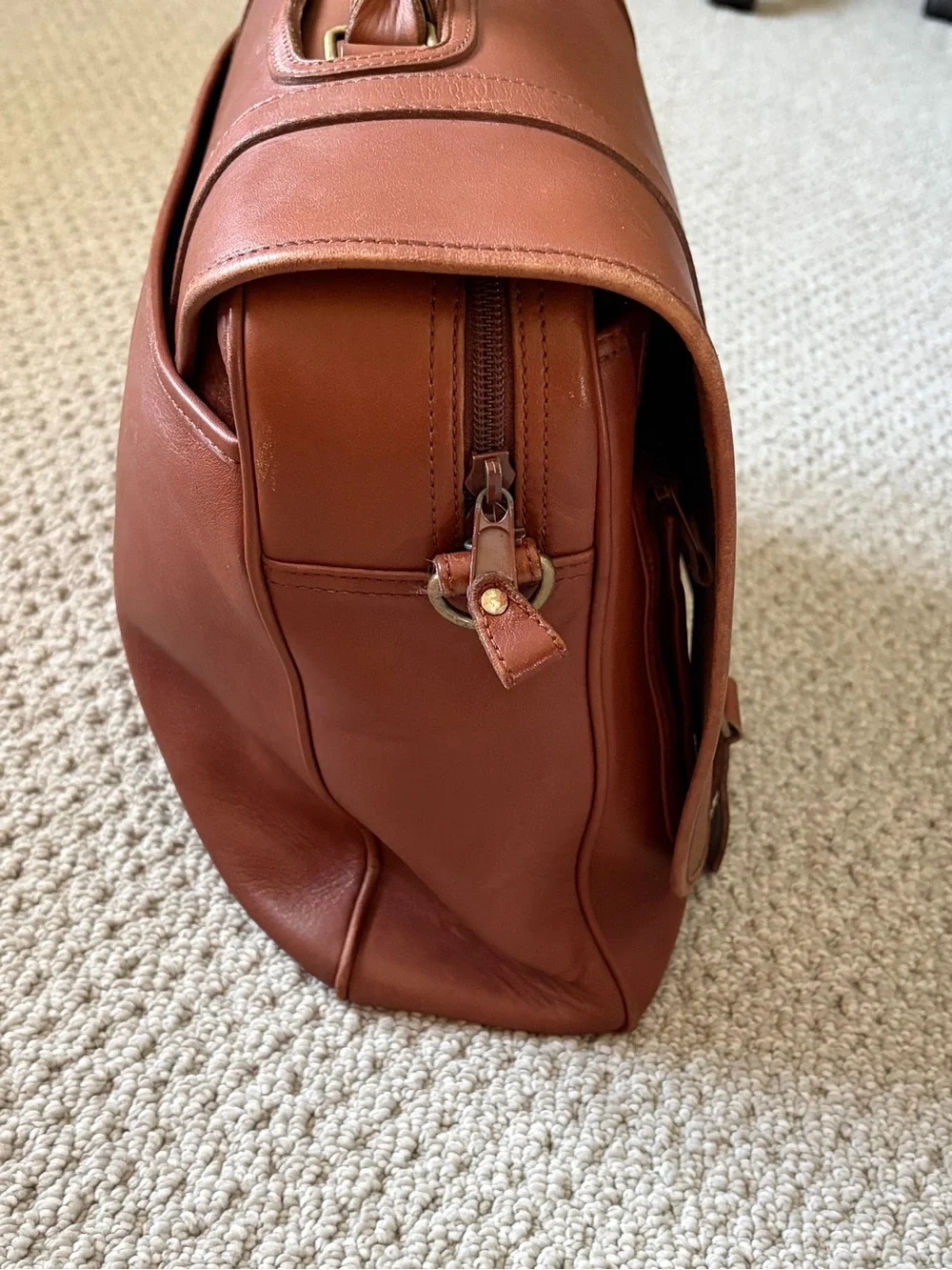 Eddie Bauer Leather Briefcase in Chestnut